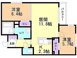 間取図画像 2LDK
