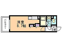 グレイスコート北18条 5階1Kの間取り