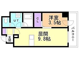 ロコマージョ 3階1LDKの間取り