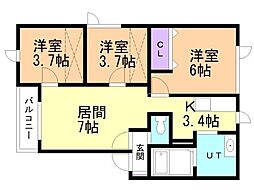 間取図画像 3LDK