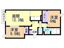 間取図画像 2LDK