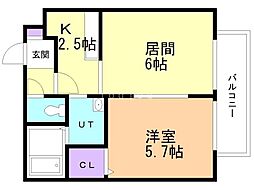 間取図画像 1LDK