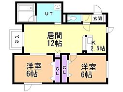 間取図画像 2LDK