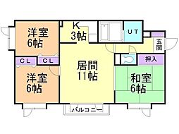 間取図画像 3LDK