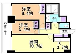 D'グラフォート札幌ステーションタワー 2LDKの間取図画像