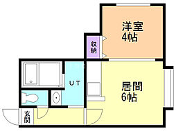 フォレストイン麻生 1DKの間取図画像