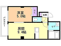 ラウレアN21 1LDKの間取図画像