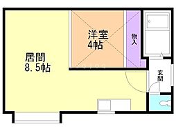 AMSウエストコート 1LDKの間取図画像