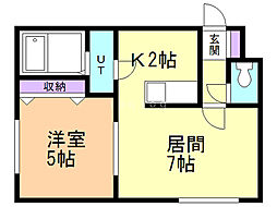 ラフィネ・モード3 1LDKの間取図画像