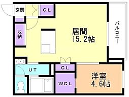R-finoN17 1LDKの間取図画像