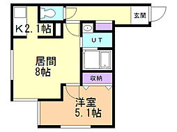 SKYplace 1LDKの間取図画像