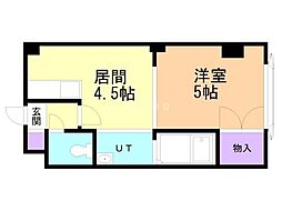 SERAMBLD北大通 1DKの間取図画像