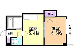 プレサント北35条 1DKの間取図画像