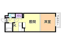 マルフジビル 1DKの間取図画像