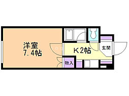メゾン-12 1Kの間取図画像