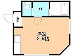 ハウスビオラ ワンルームの間取図画像