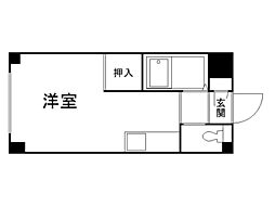 T・ハウス2 ワンルームの間取図画像