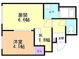 インフィニティN22E2 1LDKの間取図画像