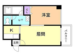 ウィルドゥ北24条 1LDKの間取図画像