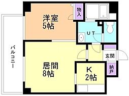 アクティ麻生南 1LDKの間取図画像