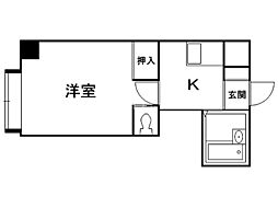 OMレジデンスN35 1Kの間取図画像
