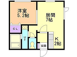 セレンディプティ 1LDKの間取図画像