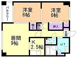 デベックス217 2LDKの間取図画像
