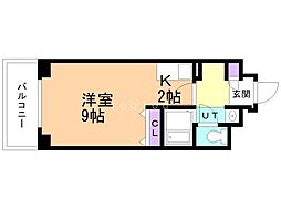 サテラ北34条 1Kの間取図画像