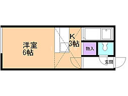 マクセル北28条B 1Kの間取図画像