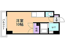 ブルースカイ北20 ワンルームの間取図画像