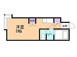 ラミアール札幌 ワンルームの間取図画像