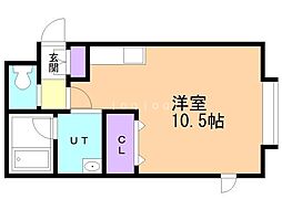 第53松井ビル ワンルームの間取図画像