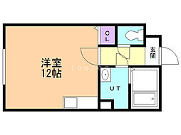 カーサ.レクエルド ワンルームの間取図画像