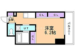 アストリアN6 ワンルームの間取図画像