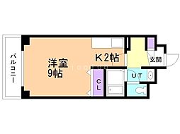 サテラ北34条 1Kの間取図画像