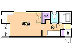 メゾン元町 1Kの間取図画像