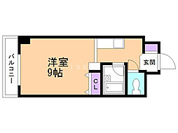 メゾンクレスト北大前2 ワンルームの間取図画像