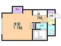 ベルウッド15 1Kの間取図画像
