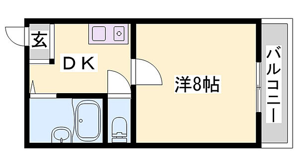 シャインコスモマンション ｜兵庫県加東市松沢(賃貸マンション1DK・4階・28.00㎡)の写真 その2