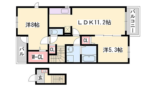 プレアデスＡ ｜兵庫県加東市社(賃貸アパート2LDK・2階・60.14㎡)の写真 その2