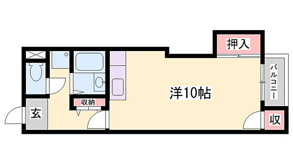 Ｔ・セーヌ ｜兵庫県姫路市西庄(賃貸アパート1R・3階・28.00㎡)の写真 その2