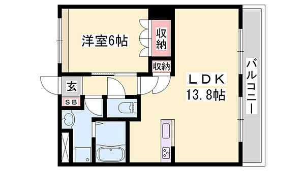 ルミナスコート ｜兵庫県姫路市広畑区蒲田3丁目(賃貸アパート1LDK・2階・45.36㎡)の写真 その2