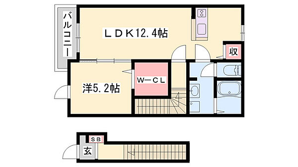 アリビオI ｜兵庫県宍粟市山崎町段(賃貸アパート1LDK・2階・46.54㎡)の写真 その2