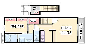 グラスランド  ｜ 兵庫県姫路市別所町佐土1丁目（賃貸アパート1LDK・2階・40.09㎡） その2