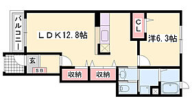 アメニティアミノウチＡ  ｜ 兵庫県姫路市広畑区西蒲田（賃貸アパート1LDK・1階・46.74㎡） その2