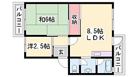 砥堀第2コーポラス  ｜ 兵庫県姫路市砥堀（賃貸マンション2LDK・3階・44.02㎡） その2