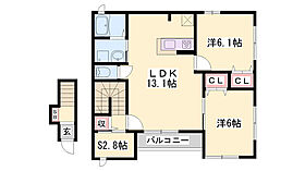 ルノン高浜  ｜ 兵庫県姫路市広畑区高浜町1丁目（賃貸アパート2SLDK・2階・63.55㎡） その2