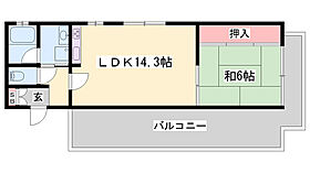 キャッスルコート辻井  ｜ 兵庫県姫路市辻井8丁目（賃貸マンション1LDK・5階・40.14㎡） その2