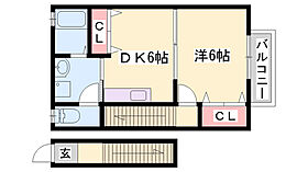 コンフォート花田II  ｜ 兵庫県姫路市花田町上原田（賃貸アパート1DK・2階・29.42㎡） その2