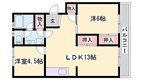 ハイツ北条口  ｜ 兵庫県姫路市北条口2丁目（賃貸マンション2LDK・1階・53.00㎡） その2